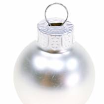Artículo Mini bolas navideñas plateadas surtidas Ø2,5cm 24 piezas