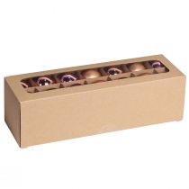 Artículo Bolas navideñas mezcla de albaricoque bolas de árbol vidrio Ø4cm 24 piezas