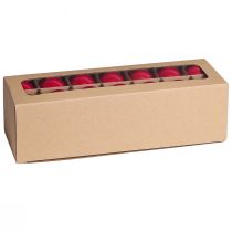 Artículo Adornos navideños de cristal en rojo, Ø4cm, 24 piezas