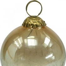 Bolas de Navidad bolas de árbol de Navidad de vidrio transparente, marrón Ø8cm 4pcs