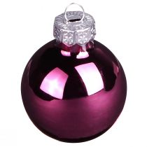 Artículo Bolas navideñas de cristal mini berry beige rosa Ø3cm 22 piezas