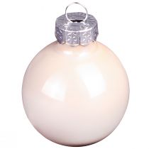 Artículo Bolas de Navidad de cristal Mini Berry Beige Rosa Ø3cm 22 uds