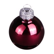 Artículo Bolas de Navidad de cristal Mini Berry Beige Rosa Ø3cm 22 uds