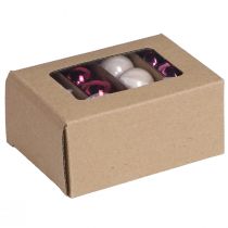 Artículo Bolas de Navidad de cristal Mini Berry Beige Rosa Ø3cm 22 uds