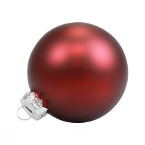 Bolas navideñas bolas de cristal para árboles de Navidad Burdeos Ø7,5cm 14 piezas