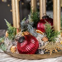 Bolas navideñas de cristal bolas de árbol de Navidad rojas Ø10cm 4ud
