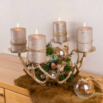 Bolas de Navidad bolas de árbol de Navidad de vidrio transparente, marrón Ø10cm 3pcs