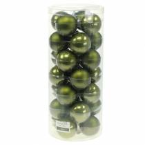 Artículo Bolas navideñas de cristal verde mix Ø6cm 24 uds