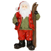 Artículo Figura decorativa de Papá Noel con esquís pintados 14×10,5×24,5cm