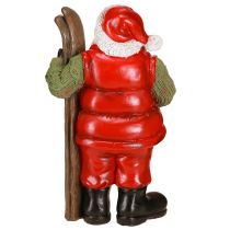 Artículo Figura decorativa de Papá Noel con esquís pintados 14×10,5×24,5cm