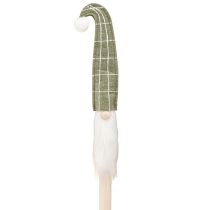 Artículo Papá Noel en un palo Gnomo navideño verde 57cm 4 piezas