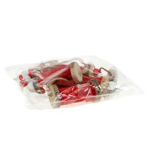 Artículo Rollo de hilo de decoración navideña para colgar rojo 4 piezas