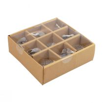 Artículo Adornos navideños decoración de vidrio cebolla diamante transparente Ø5,5cm 9 piezas