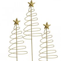 Artículo Alfiler de Navidad flor de abeto pin metal 30cm 6pcs