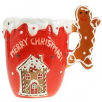 Artículo Taza navideña Feliz Navidad cerámica roja Al.10,5cm