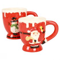 Artículo Tazas navideñas taza Papá Noel cerámica 10,5cm 2uds
