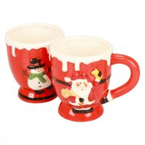 Artículo Tazas navideñas taza Papá Noel cerámica 10,5cm 2uds