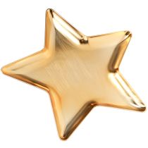 Artículo Plato navideño estrella decoración plato plástico dorado Ø31cm