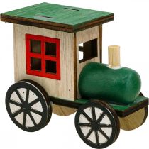 Artículo Tren navideño decoración ferroviaria locomotora de madera Al.7,5 cm 4 piezas