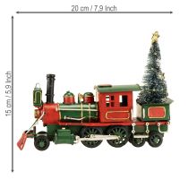 Artículo Tren navideño con locomotora de abeto verde navideño 20cm