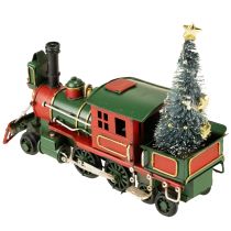 Artículo Tren navideño con locomotora de abeto verde navideño 20cm
