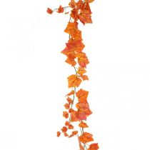 Guirnalda de hojas de parra guirnalda de hojas rojo naranja otoño L210cm