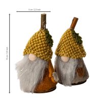 Artículo Conjunto de figuras de gnomos con gorro de punto y bellota, 10 cm, 6 piezas.