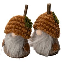 Artículo Conjunto de figuras de gnomos con gorro de punto y bellota, 10 cm, 6 piezas.