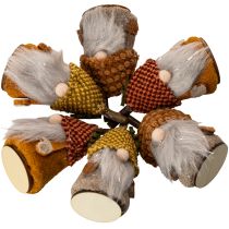 Artículo Conjunto de figuras de gnomos con gorro de punto y bellota, 10 cm, 6 piezas.