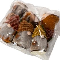 Artículo Conjunto de figuras de gnomos con gorro de punto y bellota, 10 cm, 6 piezas.