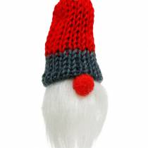 Artículo Gnomo con sombrero puntiagudo para colgar rojo, blanco, gris L10–12cm 12ud