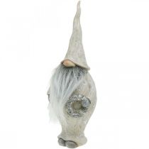 Artículo Elfo decorativo con barba y corona Elfo navideño 14x×12×36cm