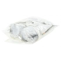 Artículo Duendes navideños con barba blanco, gris 12cm 4 piezas