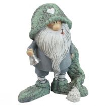 Artículo Figura decorativa gnomo navideño gnomo gris verde 10,5×7×14cm