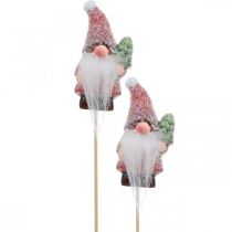 Artículo Gnomo decorativo Papá Noel tapones decorativos Navidad 10cm 4pcs