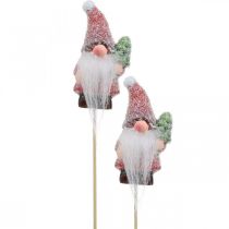 Artículo Gnomo decorativo Papá Noel enchufe decorativo Navidad 10cm 4 piezas