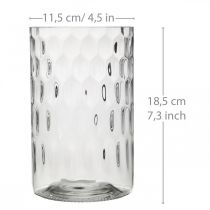 Artículo Florero, florero de cristal, vela de cristal, farol de cristal Ø11,5cm H18,5cm