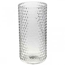 Artículo Florero, jarrón de cristal, vela de cristal, farol de cristal Ø11,5cm H23,5cm