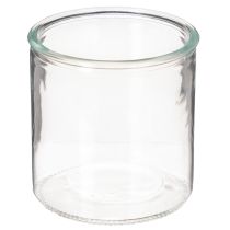 Artículo Jarrón cilíndrico de cristal, transparente, versátil, 10 cm, 3 piezas