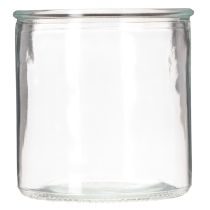 Artículo Jarrón cilíndrico de cristal, transparente, versátil, 10 cm, 3 piezas