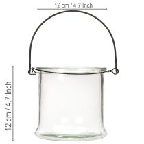 Artículo Farol colgante de cristal Ø12cm H12.5cm 2 unidades
