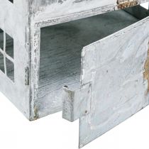 Artículo Casa de luz portavelas de metal casa de luz de té Al. 26 cm