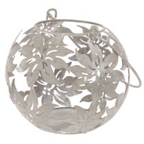 Artículo Farol colgante decorativo de metal Windlight, color gris, Ø14cm H13cm