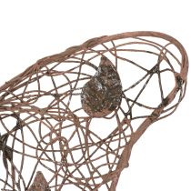 Artículo Farol metálico, decoración de pared, mariposa, acabado óxido, 36,5 cm