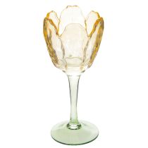 Artículo Portavelas tulipán, motivo floral, decoración para un ambiente romántico y elegante, 20cm