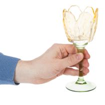 Artículo Portavelas tulipán, motivo floral, decoración para un ambiente romántico y elegante, 20cm