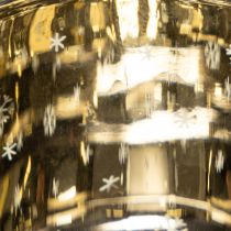 Artículo Portavelas de cristal con motivo de pájaro y copo de nieve, 8 cm, 2 unidades