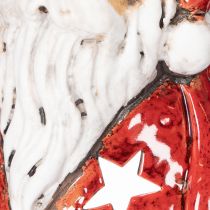 Artículo Figura decorativa de Papá Noel como portavelas con estrellas, decoración de mesa, 15 cm