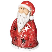 Artículo Figura decorativa de Papá Noel como portavelas con estrellas, decoración de mesa, 15 cm