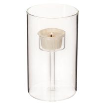 Artículo Portavelas de cristal con inserto para velas cilíndricas de 15 cm (2 unidades)